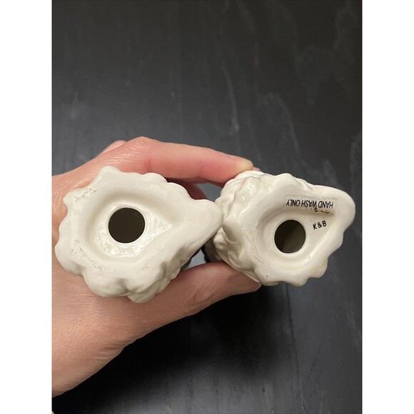 Vintage Christmas Santa Faces‎  Salt and Pepper Shaker Set Fruit Hats K&B - Picture 5 of 6